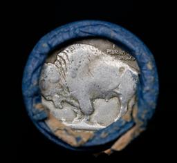 Buffalo Nickel Shotgun Roll in Old Bank Style 'Bell Telephone' Wrapper 1926 & d Mint Ends