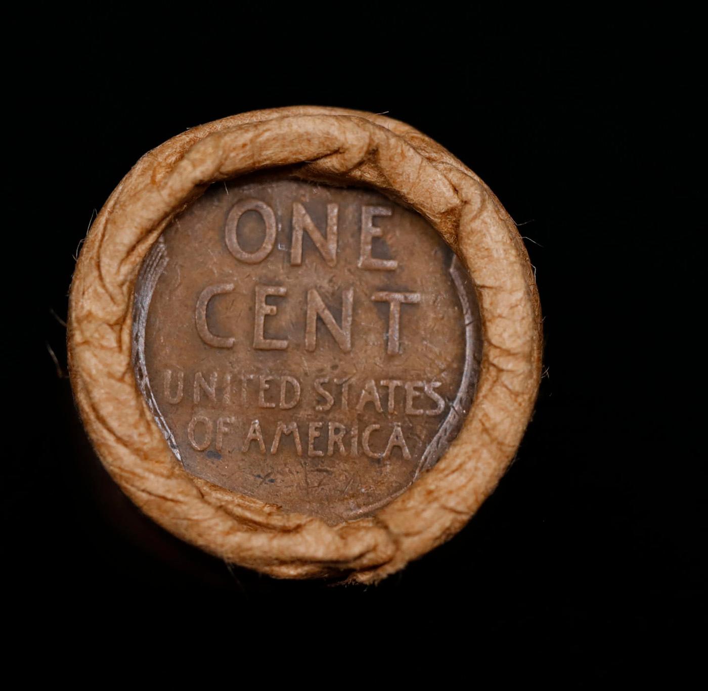 Lincoln Wheat Cent 1c Mixed Roll Orig Brandt McDonalds Wrapper, 1924-p end, Wheat other end