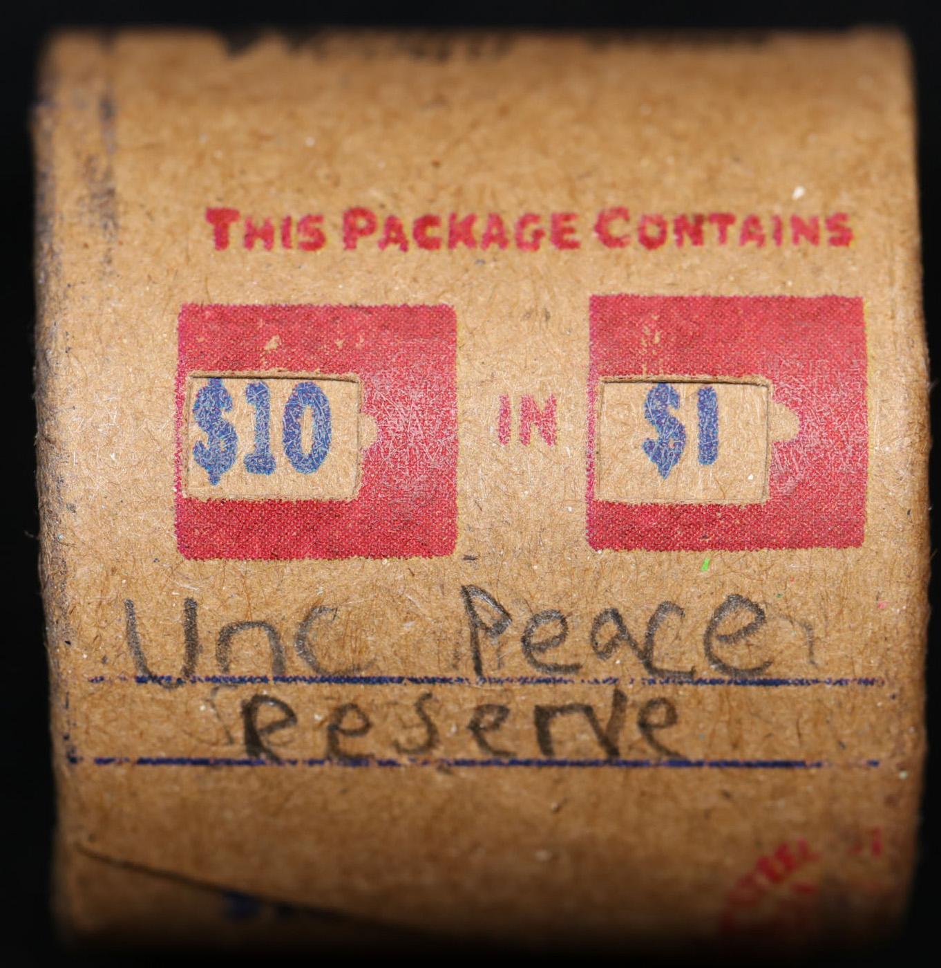 High Value! - Covered End Roll - Marked "Unc Peace Reserve" - Weight shows x10 Coins (FC)