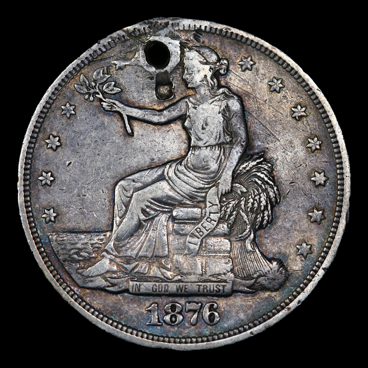 1876-p Trade Dollar $1 Grades vf details