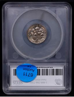 ***Auction Highlight*** 1977-d Roosevelt Dime Near Top Pop! 10c Graded ms68 BY SEGS (fc)