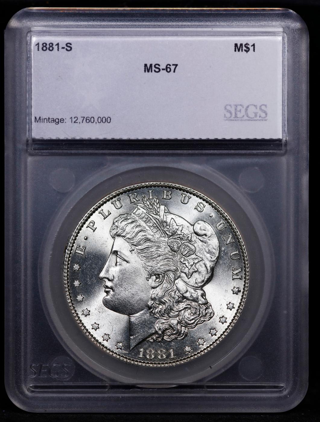 ***Auction Highlight*** 1881-s Morgan Dollar $1 Graded ms67 BY SEGS (fc)