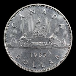 1985 Canada $1 Canada Dollar KM# 120.1 $1 Grades GEM Unc