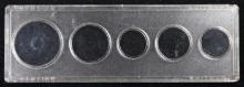 Whitman Plastic Coin Display Case - 5 Slot US Coins Grades