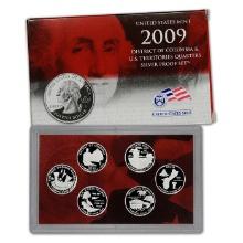 2009 United States Quarters District of Columbia and U.S. Territories Silver Proof Set - 6 pc set  N