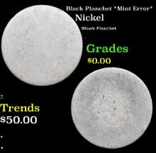 Black Planchet Nickel *Mint Error* 5c Grades