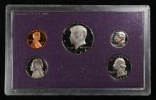 1986 United States Mint Proof Set 5 coins - No Outer Box