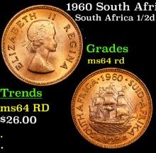 1960 South Africa Half Penny KM# 45 Grades Choice Unc RD