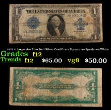 1923 Speelman/White $1 large size Blue Seal Silver Certificate Grades f, fine