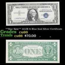 **Star Note** 1957B $1 Blue Seal Silver Certificate Grades Gem+ CU