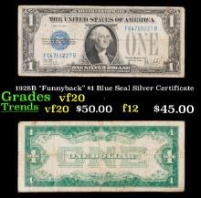 1928B $1 Blue Seal Silver Certificate Grades vf, very fine