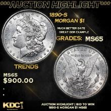 ***Auction Highlight*** 1890-s Morgan Dollar $1 Grades GEM Unc (fc)