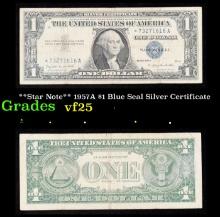 **Star Note** 1957A $1 Blue Seal Silver Certificate Grades vf+