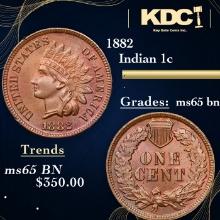 1882 Indian Cent 1c Grades GEM Unc BN