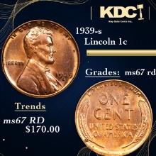 1939-s Lincoln Cent 1c Grades GEM++ Unc RD