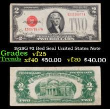 1928G $2 Red Seal United States Note Grades vf+