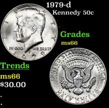 1979-d Kennedy Half Dollar 50c Grades GEM+ Unc