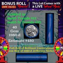 INSANITY The CRAZY Nickel Wheel 1000s won so far, WIN this 1980-d BU  roll get 1-10 FREE