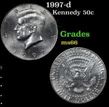 1997-d Kennedy Half Dollar 50c Grades GEM+ Unc