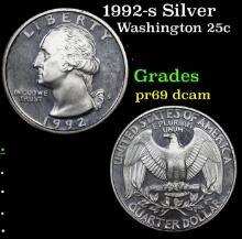 Proof 1992-s Silver Washington Quarter 25c Grades GEM++ Proof Deep Cameo