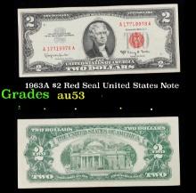 1963A $2 Red Seal United States Note Grades Select AU