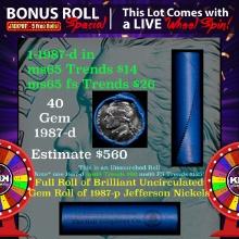 INSANITY The CRAZY Nickel Wheel 1000s won so far, WIN this 1989-d BU  roll get 1-10 FREE