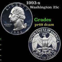 Proof 1993-s Washington Quarter 25c Grades GEM++ Proof Deep Cameo