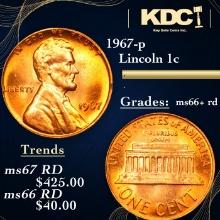 1967-p Lincoln Cent 1c Grades GEM++ RD