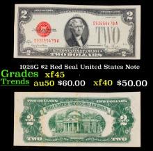 1928G $2 Red Seal United States Note Grades xf+