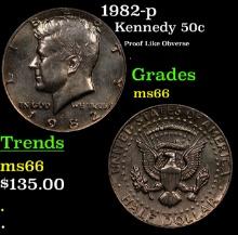 1982-p Kennedy Half Dollar 50c Grades GEM+ Unc