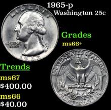 1965-p Washington Quarter 25c Grades GEM++ Unc