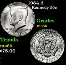 1984-d Kennedy Half Dollar 50c Grades GEM+ Unc