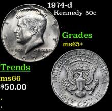 1974-d Kennedy Half Dollar 50c Grades GEM+ Unc