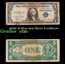 1935C $1 Blue Seal Silver Certificate Grades vf++