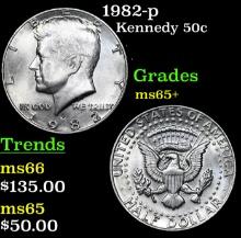 1982-p Kennedy Half Dollar 50c Grades GEM+ Unc