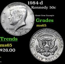 1984-d Kennedy Half Dollar 50c Grades GEM Unc