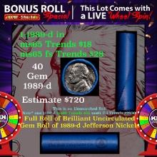 INSANITY The CRAZY Nickel Wheel 1000s won so far, WIN this 1989-d BU  roll get 1-10 FREE