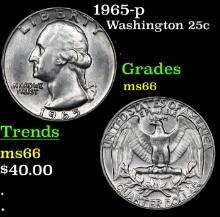 1965-p Washington Quarter 25c Grades GEM+ Unc