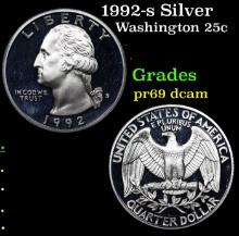 Proof 1992-s Silver Washington Quarter 25c Grades GEM++ Proof Deep Cameo