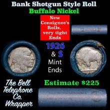 Buffalo Nickel Shotgun Roll in Old Bank Style 'Bell Telephone' Wrapper 1926 & s Mint Ends