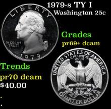 Proof 1979-s TY I Washington Quarter 25c Grades GEM++ Proof Deep Cameo