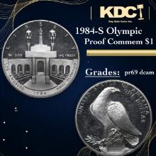 Proof 1984-S Olympic Modern Commem Dollar 1 Grades GEM++ Proof Deep Cameo