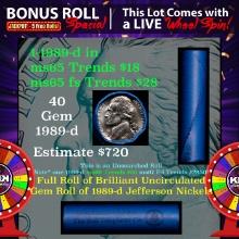 INSANITY The CRAZY Nickel Wheel 1000s won so far, WIN this 1989-d BU  roll get 1-10 FREE