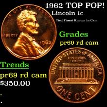 Proof 1962 Lincoln Cent TOP POP! 1c Graded pr69 rd cam BY SEGS