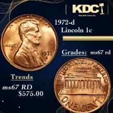 1972-d Lincoln Cent 1c Grades GEM++ Unc RD