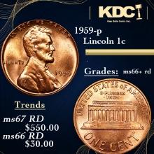 1959-p Lincoln Cent 1c Grades GEM++ RD