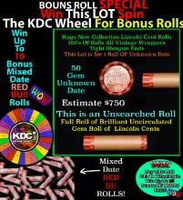 *BOGO* Buy This Great BU Red Unkown Date Shotgun Lincoln 1c Roll & Get 1 BU RED ROLL FREE. WOW!!! *B