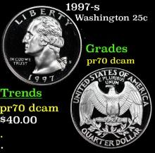 Proof 1997-s Washington Quarter 25c Grades GEM++ Proof Deep Cameo