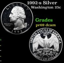 Proof 1992-s Silver Washington Quarter 25c Grades GEM++ Proof Deep Cameo