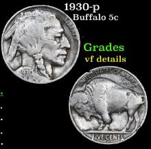 1930-p Buffalo Nickel 5c Grades vf details